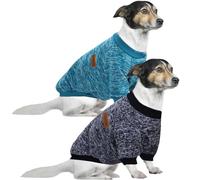 HuaLiSiJi 5XL Jersey Perro Grande Sudadera para Perro Grande Ropa para Perros Grandes,Cálido y Ligero, Textura Suave, Fácil de Poner y Quitar y Color Brillante (5XL, Azul+Azul Marino)