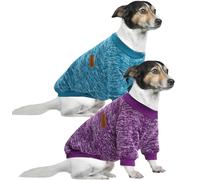 HuaLiSiJi 5XL Jersey Perro Grande Sudadera para Perro Grande Ropa para Perros Grandes,Cálido y Ligero, Textura Suave, Fácil de Poner y Quitar y Color Brillante (5XL, Azul+Morado)