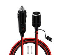 HuaLiSiJi Cable Alargadera Mechero Coche 12V 24V Alargador Conector Mechero 14AWG 15A/20A Cable Extension Mechero Coche con LED, para Coche, Motocicleta, Barco (2m)