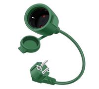 HuaLiSiJi Cable Extensión Schuko 90 Grados 16A 250V Cable Alargador Schuko Macho y Hembra 2AC IP44, para Uso al Aire Libre o en Interiores, en el Hogar, en la Oficina (Verde, 1 m)