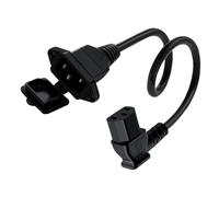 HuaLiSiJi Cable IEC C13 a C14 10A 250V Cable Alimentacion 90 Grados C13 a C14 para Ordenador, Monitor, Impresora, UPS, Servidores (Negro, 0.5 m)