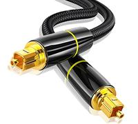 HuaLiSiJi Cable óptico Audio Digital Toslink Cable Audio Digital Optico Cable Audio óptico, Para Estéreos, Altavoces, Cines en Casa, PS4 Xbox 1.5m