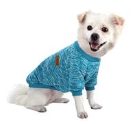 HuaLiSiJi Jerséis Perro Pequeño Jersey Mascota Pequeña Ropa Chihuahua, Es un Tejido Bastante Cómodo, Suave y Cálido para el Animal y Fácil de Poner (Large, Azul)