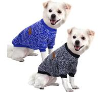 HuaLiSiJi Jersey Perro Grande Sudadera Perro Grande Ropa Perro Grande, Es un Tejido Bastante Cómodo, Suave y Cálido para el Animal y Fácil de Poner (XL, Azul Oscuro+Azul Marino)