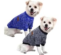 HuaLiSiJi Jersey Perro Grande Sudadera, Ropa, Es un Tejido Bastante Cómodo, Suave y Cálido para el Animal y Fácil de Poner (XXX-Large, Azul Oscuro+Azul Marino)