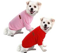 HuaLiSiJi Jersey Perro Pequeño Forro Sudadera Perro Pequeño Polar Perro Pequeño Ropa Perro Chihuahua, El Tejido es Muy Cómodo, Suave y Cálido para el Animal y Fácil de Llevar (Rojo+Rosa, X-Large)