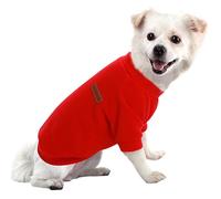 HuaLiSiJi Jersey Perro Pequeño Forro Sudadera Perro Pequeño Polar Perro Pequeño Ropa Perro Chihuahua, El Tejido es Muy Cómodo, Suave y Cálido para el Animal y Fácil de Llevar (Rosso, Large)