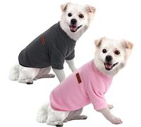 HuaLiSiJi Jersey Perro Pequeño Jersey de Algodón para Perros,Colores Encantadores, Tejidos Lujosos, Suaves y Cómodos, Fáciles de Usar y Quitar para Mantenerse Calientes (XL, Gris+Rosa)