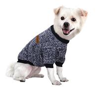 HuaLiSiJi Jersey Perro Pequeño Ropa Chihuahua Sueter Perros Pequeños Ropa Gato Invierno,Tejido Bastante Cómodo Suave y Cálido para el Animal y Fácil de Poner (Medium, Azul Marino)