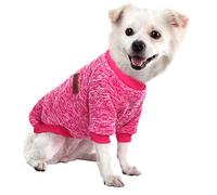 HuaLiSiJi Jersey Perro Pequeño Sudaderas para Perros Jersey Chihuahua Jersey Gato, Es un Tejido Bastante Cómodo, Suave y Cálido para el Animal y Fácil de Poner (Small,Rosa Rojo)