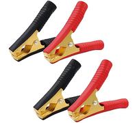 HuaLiSiJi Pinza Pequeña Bateria 100A 8.5cm Pinzas para Coche Bateria,Material de Cobre Puro con Fundas Aislantes,para Automóviles,Camiones,Barcos (4 Piezas)