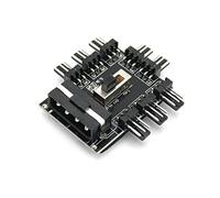 HuaLiSiJi PWM Splitter Fan HUB 3pines HUB Ventiladores PC 12V para Ventiladores de Enfriamiento de Computadora Fácil de Ubicar a Través de (8 Puertos)