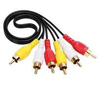 HuaLiSiJi RCA a RCA Cable Audio RCA Cable RCA Macho para Cine en Casa, Altavoces, Estéreo, TV (RCA to RCA 0.5m)