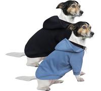 HuaLiSiJi Sudaderas con Capucha para Perros Dog Hoodie Jersey para Perros Pequeños Ropa para Perros,Cálido y Ligero, Textura Suave, Fácil de Usar y Color Brillante (XXL, Negro+Azul Neblina)
