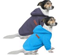 HuaLiSiJi Sudaderas Perros Pequeños Dog Hoodie Fleece Jumper Ropa Perro Pequeño,Cálido y Ligero, Textura Suave, Fácil de Usar y Color Brillante (3XL, Azul+Gris)