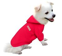 HuaLiSiJi Sudaderas Perros Pequeños Dog Hoodie Fleece Jumper Ropa Perro Pequeño,Cálido y Ligero, Textura Suave, Fácil de Usar y Color Brillante (L,Rojo)
