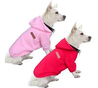 HuaLiSiJi Sudaderas Perros Pequeños Dog Hoodie Fleece Jumper Ropa Perro Pequeño,Cálido y Ligero, Textura Suave, Fácil de Usar y Color Brillante (Medium, Ros Rojo)