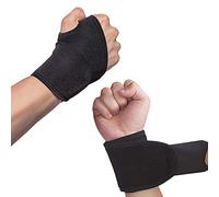 Hually Muñequeras Deportivas Ajustable, (1 Par) Transpirable Neopreno Ayuda a con Túnel Carpiano RSI Artritis Tendinitis y Dolores de Muñequeras (Talla Única se Adapta a la Izquierda o Derecha)