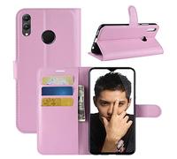 HualuBro Funda Huawei Honor 8X, Premium PU Cuero Leather Billetera Wallet Carcasa Flip Case Cover para Huawei Honor 8X Smartphone (Rosa)