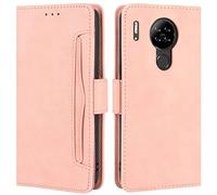 HualuBro Funda para Blackview A80 Case, Funda Blackview A80S, Funda Libro de Premium PU Cuero con Ranura para Tarjetas y Billetera Flip Cover Magnético Carcasa para Blackview A80 Case, Rosa