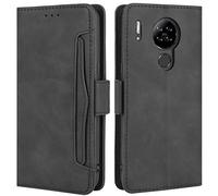 HualuBro Funda para Blackview A80 Case, Funda Blackview A80S, Funda Libro de Premium PU Cuero con Ranura para Tarjetas y Billetera Flip Cover Magnético Carcasa para Blackview A80 Case, Negro