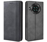 HualuBro Funda para CUBOT Note 20, Funda Libro de Retro PU Cuero con Ranura para Tarjetas y Billetera Flip Cover Magnético Carcasa para CUBOT Note 20 Case (Negro)