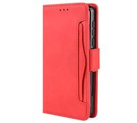 HualuBro Funda Realme C53 / C51, Funda Libro de Cuero PU con Ranura para Tarjetas Tapa Flip Case Cover Magnético Billetera Carcasa para OPPO Realme C53 / C51 Funda, Rojo