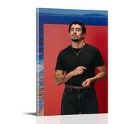 HUAMINGUKYYDS Póster de Bad Bunny AI, estética de habitación, pintura al óleo en lienzo, álbum o película, póster para colgar