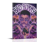HUAMINGUKYYDS Póster de Bad Bunny, estética de habitación, pintura al óleo en lienzo, álbum o película, póster para colgar