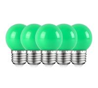 HUAMu 5X E27 Bombilla Color LED 2.5W Bombilla Verde 200LM Equivalente a Halógenas 20W Lámpara de decoración AC220V-240V