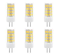 HUAMu 6X G4 Bombilla de LED 5W Bombilla Lámpara LED 51 SMD 2835LEDs Blanco cálido 3000K Iluminación LED Super Brillante 500LM LED Bulb AC/DC12V