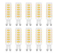 HUAMu Bombilla LED G9 7W, Equivalente a Lampara Halógena 70W, Blanco Cálido 3000K, 1000LM, No Regulable, Sin Estroboscópico, 360 Grados, Paquete de 10