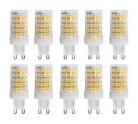 HUAMu Bombillas LED G9 de 10W Equivalentes a Halógenos de 100W, 86 Piezas LED, 1000 LM, Ángulo de haz de 360°, Ultra Brillante, AC 220-240V, No Regulable, 3000K Blanco Cálido,10 Unidades