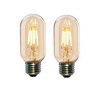 HUAMu Lamparas Bombillas Edison de Filamento de LED E27 4W T45 Vintage Retro Antigua Luz Calida 2700K Equivalente 40W Bombillas Incandescentes, AC220-240V, Pack de 2