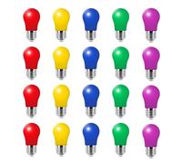 HUAMu Pack de 20 Bombillas Colores Led E27 3W Para la Boda del Partido Bar Mood Ambiente Decoración（Azul Amarillo Rojo Lila Verdes