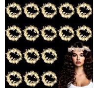 HuaMuDM 16 unidades Diademas Plumas LED Iluminadas,Pluma LED Diadema Mujeres,Regalos Creativos,Halloween, Navidad,año nuevo,Fiestas,Carnavales