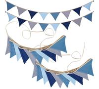HuaMuDM 2pcs banderines,Bunting,Banderines Triangulares,Banderines Tela,Guirnalda Banderines,Banderines Fiesta,Banderines Cumpleaños,Multicolor Banderines, Bandera Banderín (D)