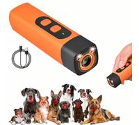 HuaMuDM Appareil contrôle anti-aboiement à ultrasons,Anti Aboiement Chien Ultrason Puissant,Répulseur à ultrasons pour Chiens,Dispositif Anti aboiement 2-en-1,pour chiens petite,moyenne et grande tail