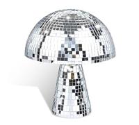 HuaMuDM Bola discoteca seta, Bola Discoteca Forma Seta Espejo, Bola Discoteca Forma Seta bola discoteca decorativa plateada con purpurina, Hongos discoteca