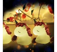 HuaMuDM Cadena de luces LED con diseño de unicornio, funciona con pilas, para habitación infantil con 10 ledes