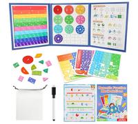 HuaMuDM demostrador disco fracción magnética, fracciones magnéticas círculos， fracciones， Azulejos Círculos Fracciones Magnéticas， Juego Manipuladores Matemáticos Fracciones Magnéticas (B)