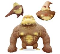 HuaMuDM Juguete antiestrés Gorilla Mono Squeeze Toy - Divertido Mono Marrón Látex