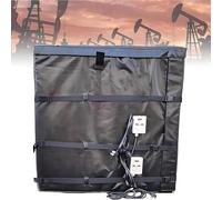 HuanEssentric 1000L Calentador Contenedor IBC,Funda Calefactora IBC,Control AjustableTemperatura hasta 150°c,Manta IBC con Termostato,para Industrias Petrolera,Química Black