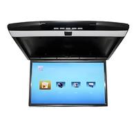 HuanEssentric 17.3 in Reproductor Techo Automóvil,Montaje El Techo Monitor Abatible hacia Abajo,1080p WiFi Bluetooth Monitor Automóvil Abatible hacia Abajo Soporte Android HDMI,FM,USB Black