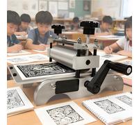 HuanEssentric 31 X 17 Cm Laminadora Manual,Prensa Grabado Profesional,Máquina Huecograbado Y Relieve para Grabado Madera,Cobre