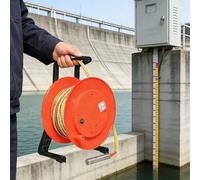 HuanEssentric Medidor Profundidad Pozo,Indicador Pozo Profundo,Sonda Acero Inoxidable Y Cinta Acero,Medidor Agua Subterránea con Pantalla Pico Y Luz Indicadora 200m