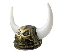 HUANGANG Cascos vikingos de la Edad Media con cuernos, sombrero de guerrero nórdico para juego de batalla, Halloween, fiesta temática de cosplay