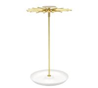 HUANGANG Soporte de metal para joyas con base circular, soporte giratorio para accesorios para uso doméstico y en tienda
