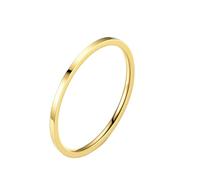 HUANGBONIG 2 anillos coreanos de acero de titanio con temperamento liso y temperamento que no destiñe, No.5., Metal