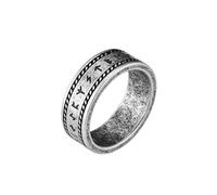 HUANGBONIG 2 anillos de cuerda de alambre doble de acero de titanio para hombre, 10#, Metal